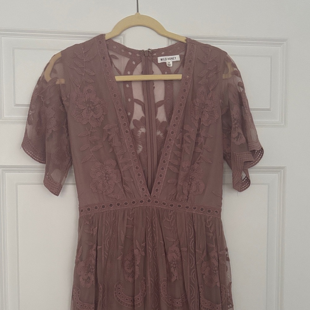 Lace Embroidered Dress with shorts underneath